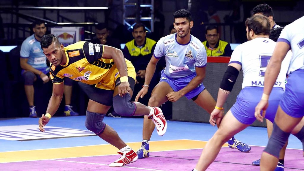 Siddharth Desai reached 300 raid points against Tamil Thalaivas.