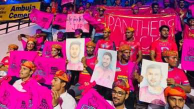 Panthers Pack show their support for Jaipur Pink Panthers Panthers Pack show their support for Jaipur Pink Panthers