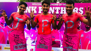 Panthers Pack show their support for Jaipur Pink Panthers Panthers Pack show their support for Jaipur Pink Panthers
