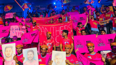 Panthers Pack show their support for Jaipur Pink Panthers Panthers Pack show their support for Jaipur Pink Panthers