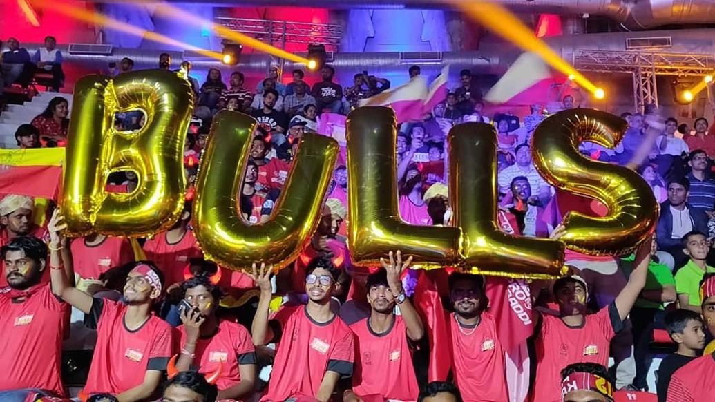 Bulls'I show their support for Bengaluru Bulls Bulls'I show their support for Bengaluru Bulls