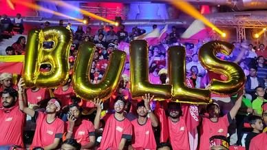 Bulls'I show their support for Bengaluru Bulls Bulls'I show their support for Bengaluru Bulls