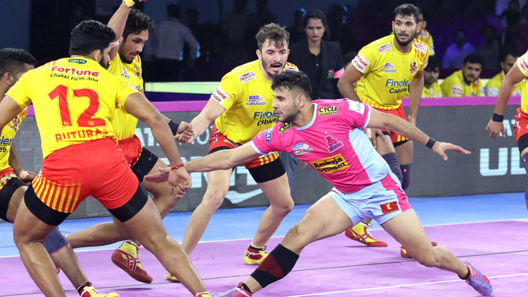 Match 100: Jaipur Pink Panthers vs Gujarat Fortunegiants Match 100: Jaipur Pink Panthers vs Gujarat Fortunegiants