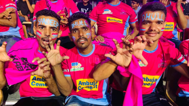 Panthers Pack show their support for Jaipur Pink Panthers Panthers Pack show their support for Jaipur Pink Panthers
