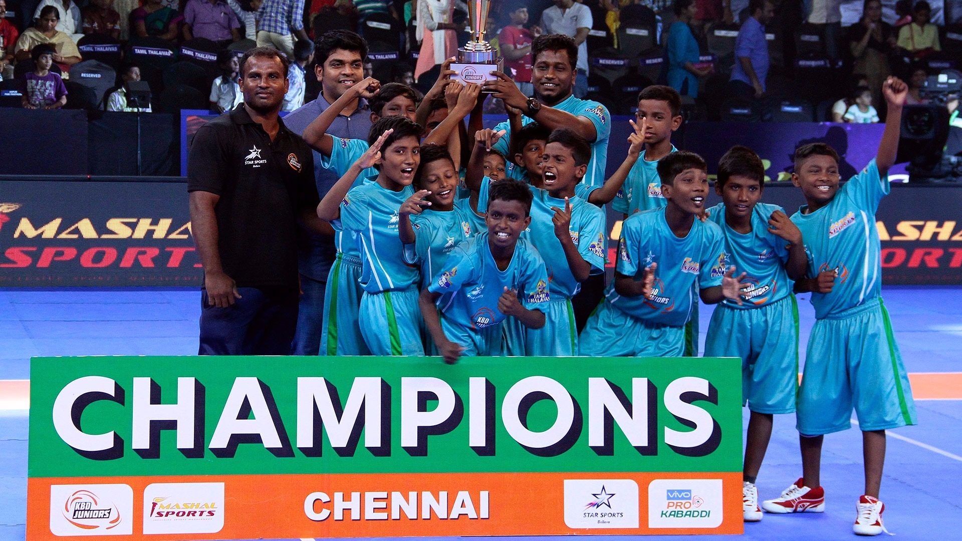KBD Juniors finalists Jeppiaar School get kabaddi mats