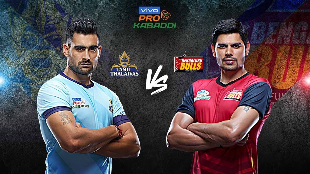 Tamil Thalaivas face Bengaluru Bulls in Match 45 of VIVO Pro Kabaddi Season 7.