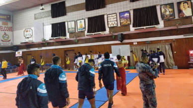Glimpses of India kabaddi team at South Asian Games 2019 Glimpses of India kabaddi team at South Asian Games 2019