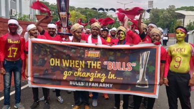 Bulls'I show their support for Bengaluru Bulls Bulls'I show their support for Bengaluru Bulls
