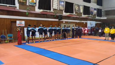Glimpses of India kabaddi team at South Asian Games 2019 Glimpses of India kabaddi team at South Asian Games 2019