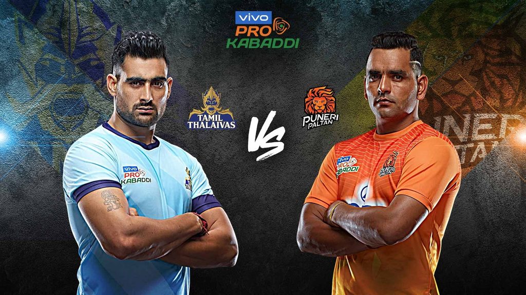Tamil Thalaivas battle Puneri Paltan in Match 48 of VIVO Pro Kabaddi Season 7.