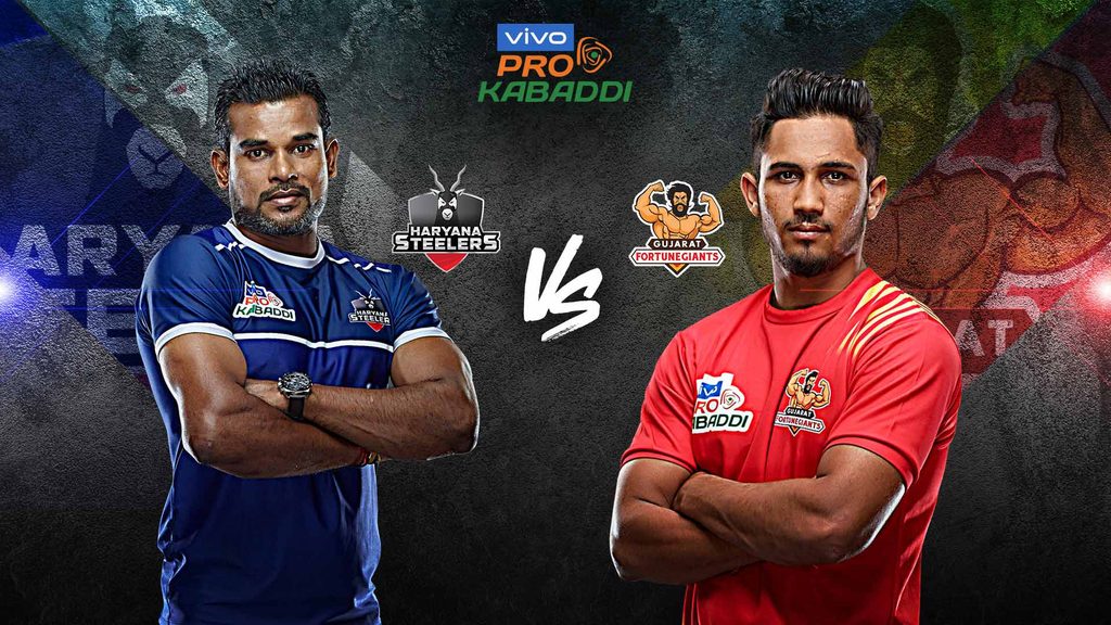 Haryana Steelers seek their first home win against Gujarat Fortunegiants in Match 114 of vivo Pro Kabaddi Season 7.