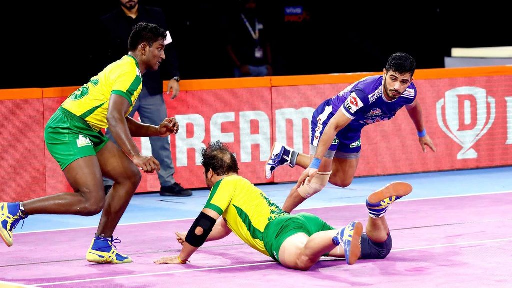 Vikash Kandola scored a Super 10 against Tamil Thalaivas.