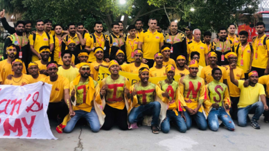 Telugu Titans, U Mumba and Puneri Paltan fans show their support Telugu Titans, U Mumba and Puneri Paltan fans show their support