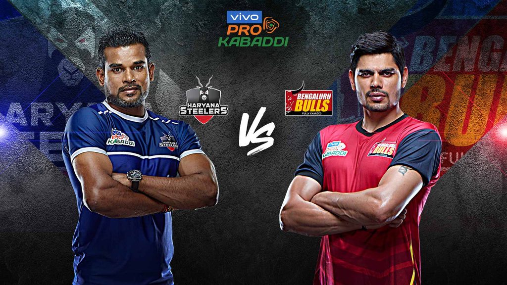 Haryana Steelers battle Bengaluru Bulls in Match 118 of vivo Pro Kabaddi Season 7.