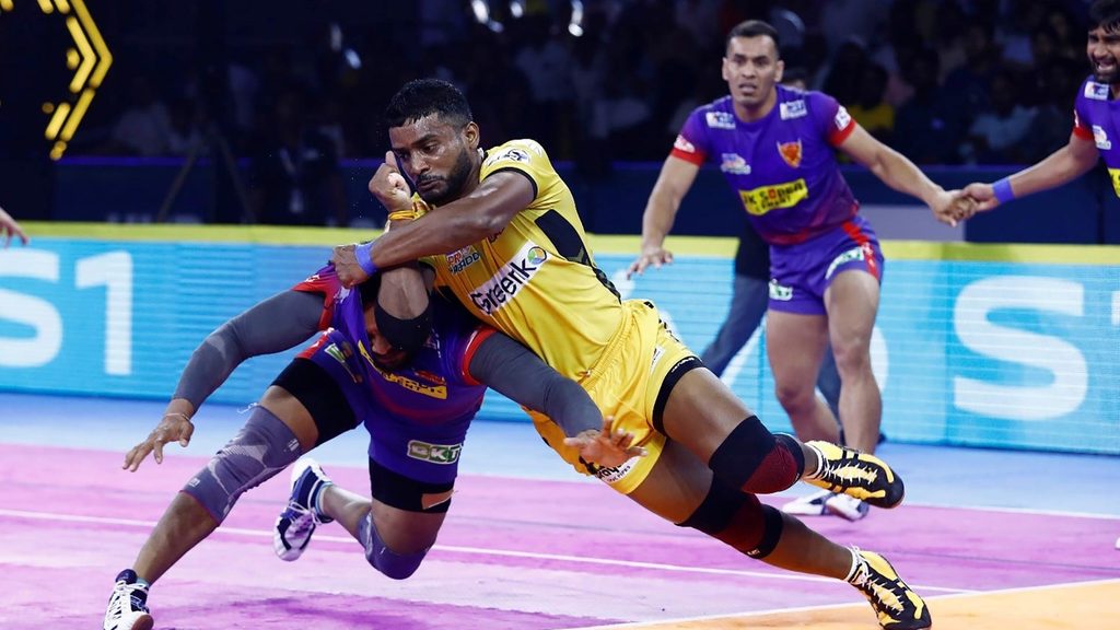 Suraj Desai scored 18 raid points on debut for Telugu Titans.