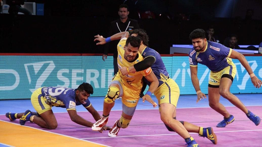 Defence trumps as Tamil Thalaivas come out on top against Telugu Titans Defence trumps as Tamil Thalaivas come out on top against Telugu Titans
