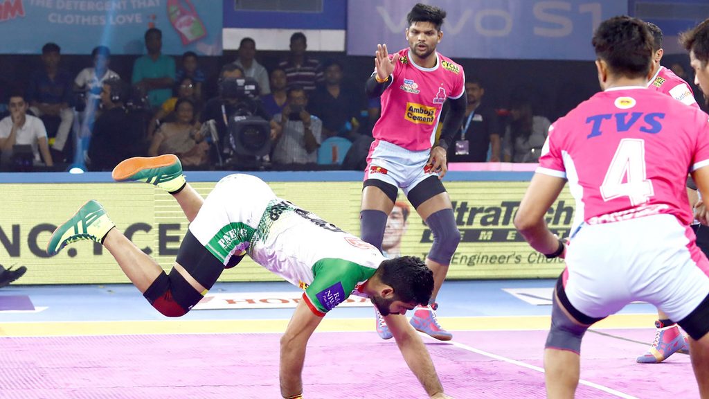 Pardeep Narwal scored a Super 10 in Patna Pirates’ victory over Jaipur Pink Panthers.