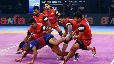 Match 97: Dabang Delhi K.C. vs Bengaluru Bulls Match 97: Dabang Delhi K.C. vs Bengaluru Bulls