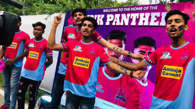 Panthers Pack show their support for Jaipur Pink Panthers Panthers Pack show their support for Jaipur Pink Panthers