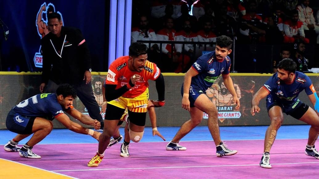 Gujarat Fortunegiants' early strikes reign Haryana Steelers in Gujarat Fortunegiants' early strikes reign Haryana Steelers in