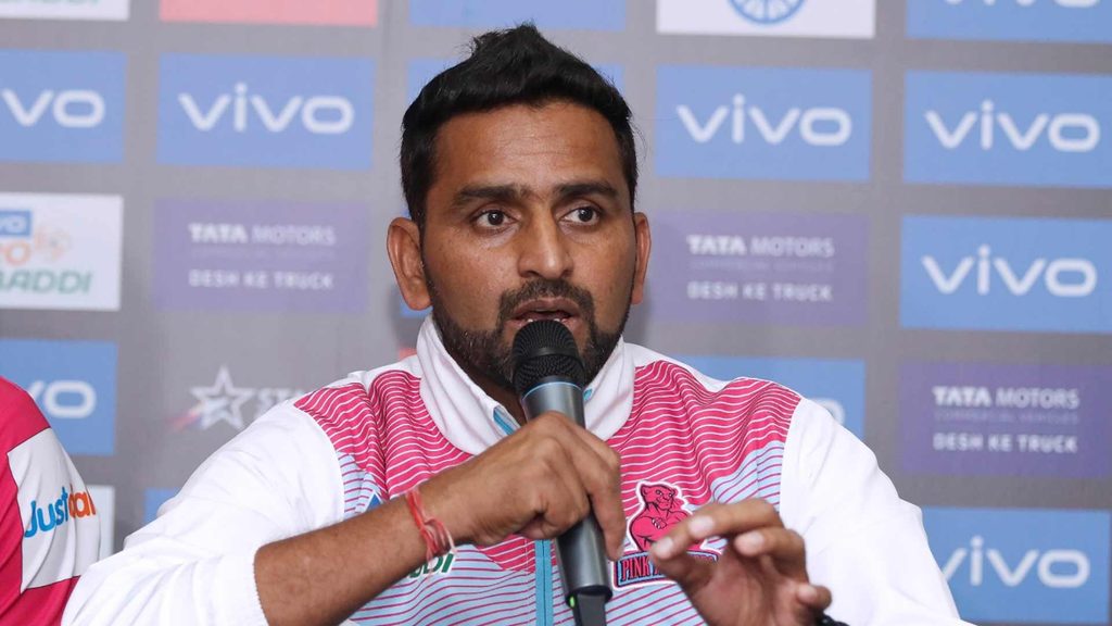 Jaipur Pink Panthers coach Srinivas Reddy after his side’s win over U Mumba.