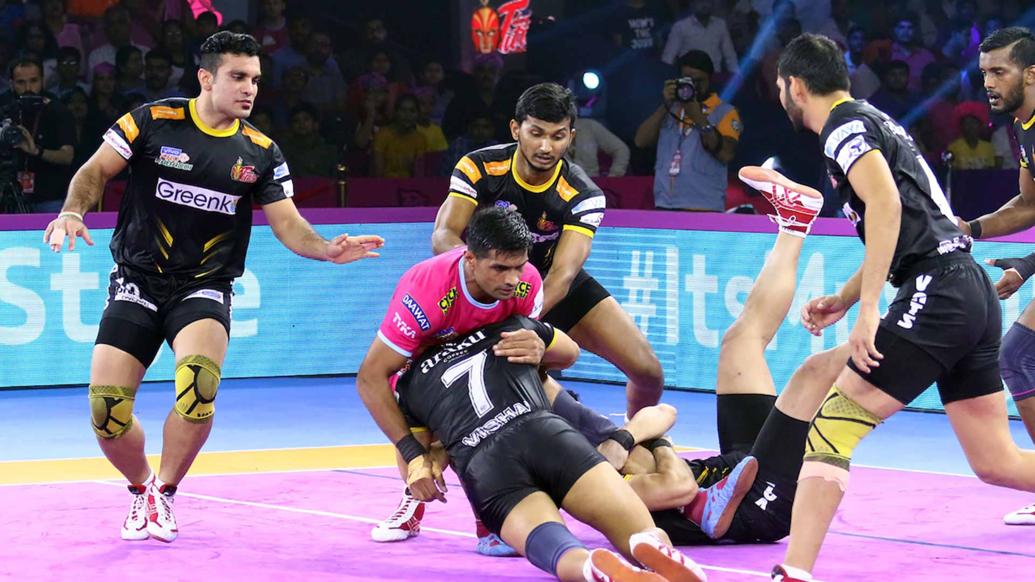 Match 110: Jaipur Pink Panthers vs Telugu Titans Match 110: Jaipur Pink Panthers vs Telugu Titans