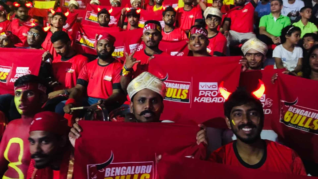 Bulls'I show their support for Bengaluru Bulls Bulls'I show their support for Bengaluru Bulls