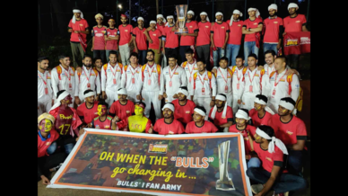 Bulls'I show their support for Bengaluru Bulls Bulls'I show their support for Bengaluru Bulls