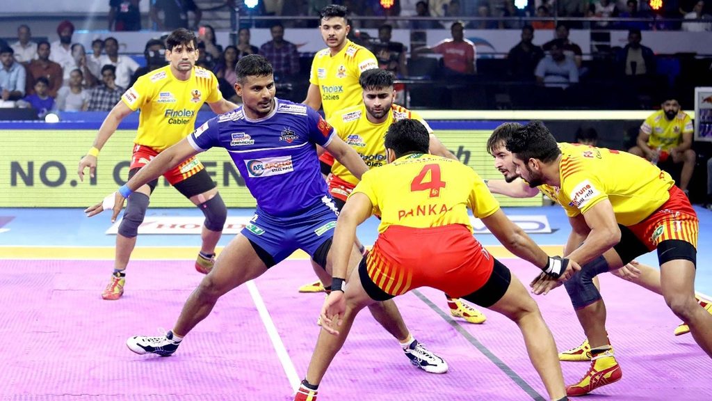 Prashanth Kumar Rai scored nine raid points for Haryana Steelers against Gujarat Fortunegiants.