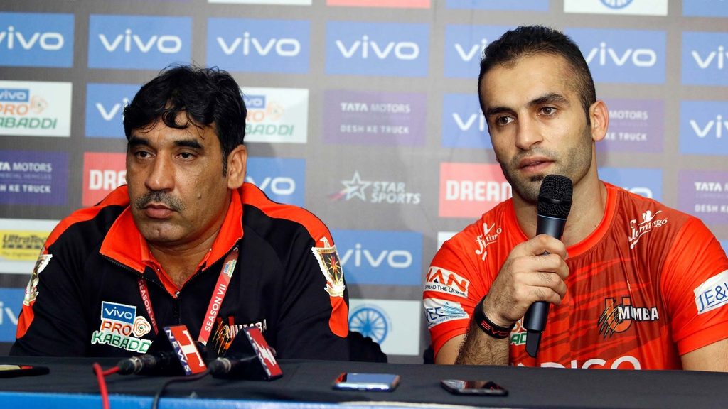 U Mumba coach Sanjeev Kumar and captain Fazel Atrachali answer questions 