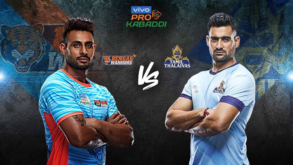 Bengal Warriors will battle Tamil Thalaivas in Match 64 of vivo Pro Kabaddi Season 7.